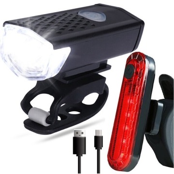 ВЕЛОСИПЕДНАЯ ЛАМПА ПЕРЕДНЯЯ ЗАДНЯЯ СВЕТОДИОДНАЯ USB ФОНАРЬ МОЩНАЯ ВЕЛОСИПЕДНАЯ ФОНАРЬ ПЕРЕДНЯЯ + ЗАДНЯЯ