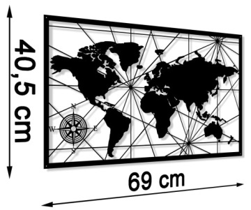 Ажурная картина Украшение стены 3D Панно Карта