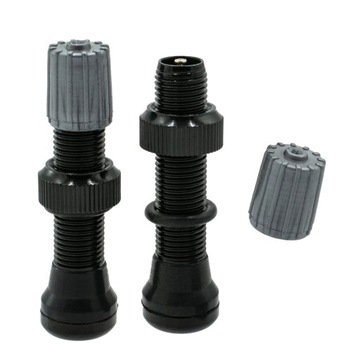 Zawory Schrader/Auto do systemu bezdętkowego, 30 mm czarne 2 szt.