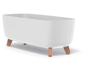 Doniczka na nóżkach Gracia Case DGCL400 Biała