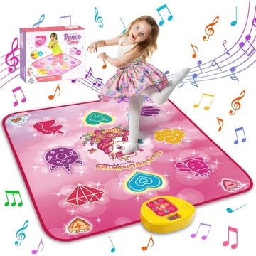 БОЛЬШОЙ ТАНЦЕВАЛЬНЫЙ КОВРИК ДЛЯ ДЕТЕЙ МУЗЫКАЛЬНЫЙ ТАНЦЕВАЛЬНЫЙ С 5 РЕЖИМАМИ ИГРЫ 3 УРОВНЯ