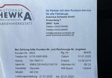 Hyundai i40 Kombi Facelifting 1.6 GDI 135KM 2016 Hyundai i40 Lift 1,6 135KM LED CLIMATRONIC Tempomat Bezwypadkowy Serwis, zdjęcie 30