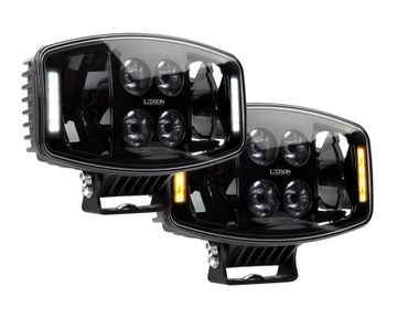 HALOGEN DALEKOSIĘŻNY LEDSON LIBRA10+ LED BIAŁY + POMARAŃCZOWY POSTÓJ
