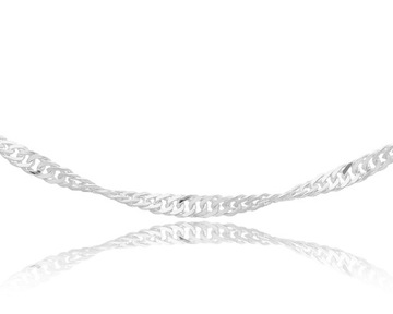 Łańcuszek srebrny damski Singapur 925 45 cm