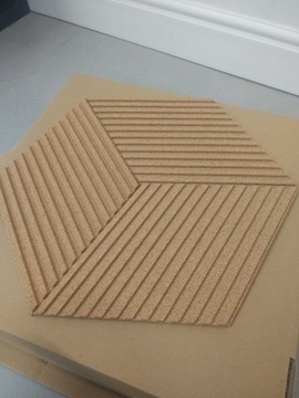 Дизайнерская пробковая панель NAVY 3D STRIPE