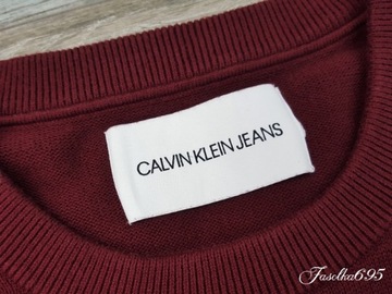 CALVIN KLEIN PÁNSKY SVETER BORDOVÁ ORIGINÁL r XL