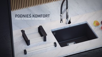 ГРАНИТНАЯ МОЙКА, ЧЕРНЫЙ СИФОН, FAP, НАБОР СЛИВА