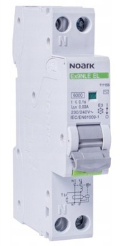 1-modułowy wył. kombinowany 1PN B16 30mA Noark