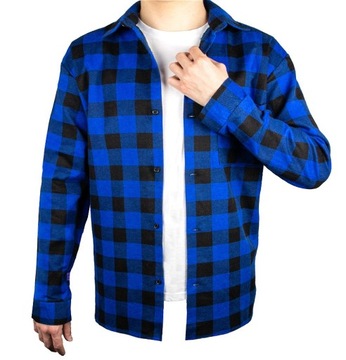 KOSZULA FLANELOWA ROBOCZA NIEBIESKA XXXL 3XL