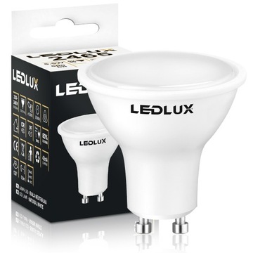 Светодиодная лампа GU10 5,5Вт = 50Вт SMD 4000К нейтральная Premium LEDLUX не мигает