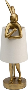 Lampa stołowa królik biała 17x50 cm