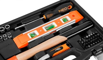 Универсальный набор инструментов 60 шт. Торцевые ключи Bits Hammer чемодан NEO