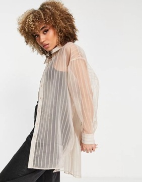 TOPSHOP KOSZULA W PASKI OVERSIZE DAMSKA 38 M 1VAF