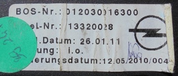 OPEL ASTRA J 15 R ROLETA KUFRU ZADNÍ KOMBI