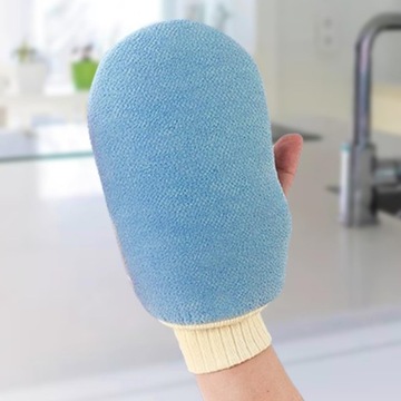 Rękawiczki do szorowania ciała, ściereczka złuszczająca, myjka do kąpieli, szara