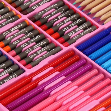 ХУДОЖЕСТВЕННЫЙ НАБОР ДЛЯ РАСКРАСКИ + СПИЧКА РОЗ 258 шт. мелки, фломастеры, краски