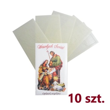OPŁATKI WIGILIJNE 5 Dużych opłatków + KOPERTA ŚWIĄTECZNA+ FOLIA 10 szt.