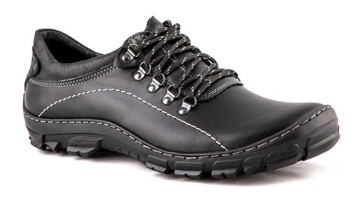 Półbuty męskie POLSKIE buty skórzane trekking 45