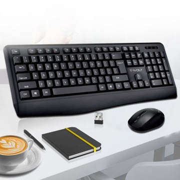 T-WOLF TF100 БЕСПРОВОДНАЯ МЕМБРАННАЯ КЛАВИАТУРА БЕСПРОВОДНАЯ BT + МЫШЬ МЫШЬ