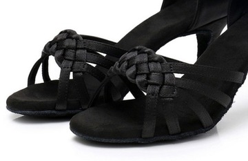 Бальные туфли танцы комфортно 7 см - черный