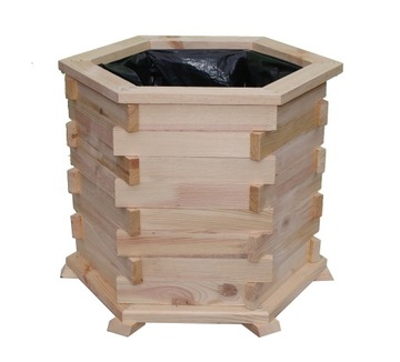 DONICA NA KWIATY OGRODOWA DREWNO 40cm PRODUCENT
