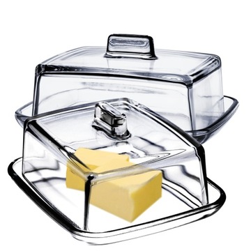 МАСЛЕНКА СТЕКЛЯННАЯ МАСЛЕНКА С КРЫШКОЙ 2 шт.