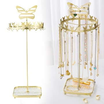 Поворотная подставка для ювелирных изделий, ювелирное шоу, украшение для дома, стабильное основание, золото