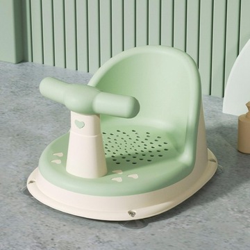Противоскользящее сиденье для ванны Сиденье для ванны со съемной ручкой Зеленое сиденье для ванны
