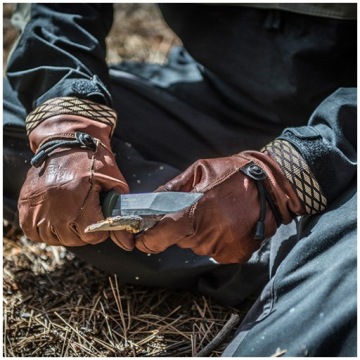 Helikon Woodcrafter Gloves коричневая кожа
