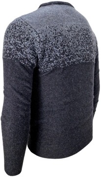 Мужской шерстяной свитер с узорами W324, теплый, размер М.