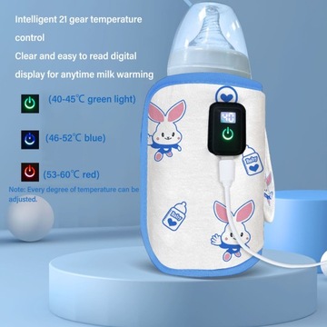 PRZENOŚNY PODGRZEWACZ DO BUTELEK USB KRÓLIK