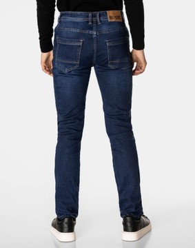 Spodnie Jeansowe Męskie Granatowe Texasy Dżinsy BIG MORE JEANS N23 W42 L32