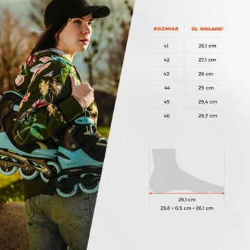 Мужские роликовые коньки Spokey MrFIT ABEC7 Carbon, размер 44