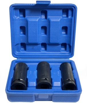 NASADKI UDAROWE DO FELG KÓŁ 17-21MM 1/2 DŁUGA 78 MM CR-V 6kąt.ZESTAW 3 EL