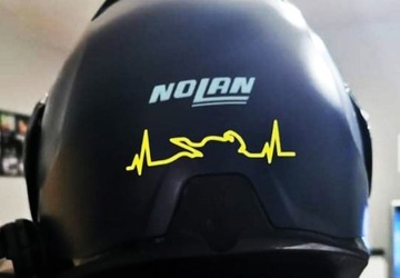 Флуоресцентные наклейки на мотоциклетный шлем LIFE LINE