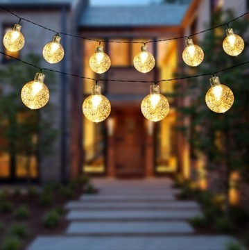 СОЛНЕЧНАЯ ГИРЛЯНДИЯ 200 LED 22м САДОВЫЕ ЛАМПЫ Уличная гирлянда