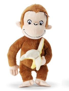 Ciekawski George z bananem 28 cm pluszowy