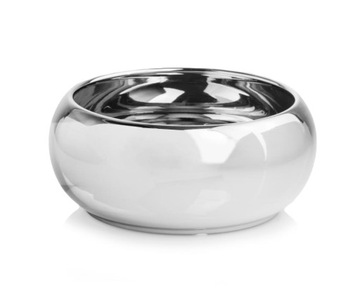 CERAMICZNA MISA DONICZKA OSŁONKA 19cm SREBRNA