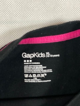 GapKids T-Shirt Koszulka Dziecięca Czarna Logo Unikat Klasyk 12Y 13Y XL