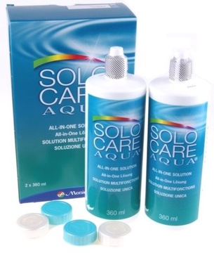 PŁYN DO SOCZEWEK SOLO CARE AQUA ZESTAW 2 x 360 ml