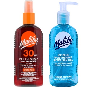 Malibu Olejek Brązujący SPF30 200ml + Żel Po Opalaniu 200ml