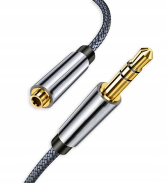 PRZEDŁUŻACZ KABEL PRZEWÓD PRZEDŁUŻKA AUX MINI JACK 3,5MM OPLOT 2M