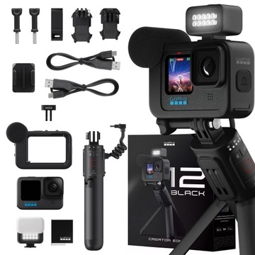 Kamera sportowa GoPro Hero 12 Black Creator Edition 5.3K 60FPS, 2.7K 240FPS