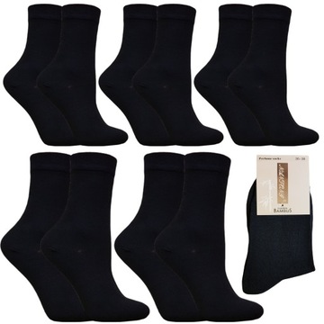 5 x SKARPETY DAMSKIE BAMBUSOWE CZARNE R. 39-42