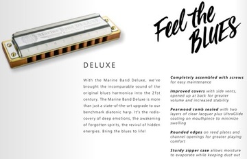 Диатоническая губная гармошка Marine Band G Deluxe Hohner