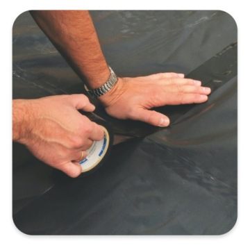 ЛЕНТА ИЗ СТРОИТЕЛЬНОЙ ФОЛЬГИ СИНИЙ ДЕЛЬФИН 50ммх50м