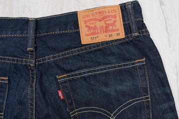 LEVIS 511 JEANS spodnie męskie granatowe PREMIUM 30/32 pas 80