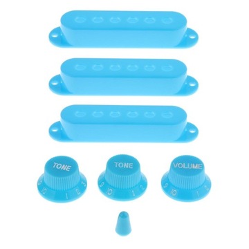 Практичный футляр для звукоснимателя для электрогитары с ручками и наконечником переключателя синего цвета.