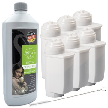 6X FILTR WODY DO SIEMENS EQ6 EQ9 + odkamieniacz 1L
