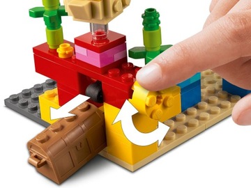 LEGO Minecraft 21164 Коралловый риф Дайвер Иглобрюх Утонувшая рыба-меч 7+